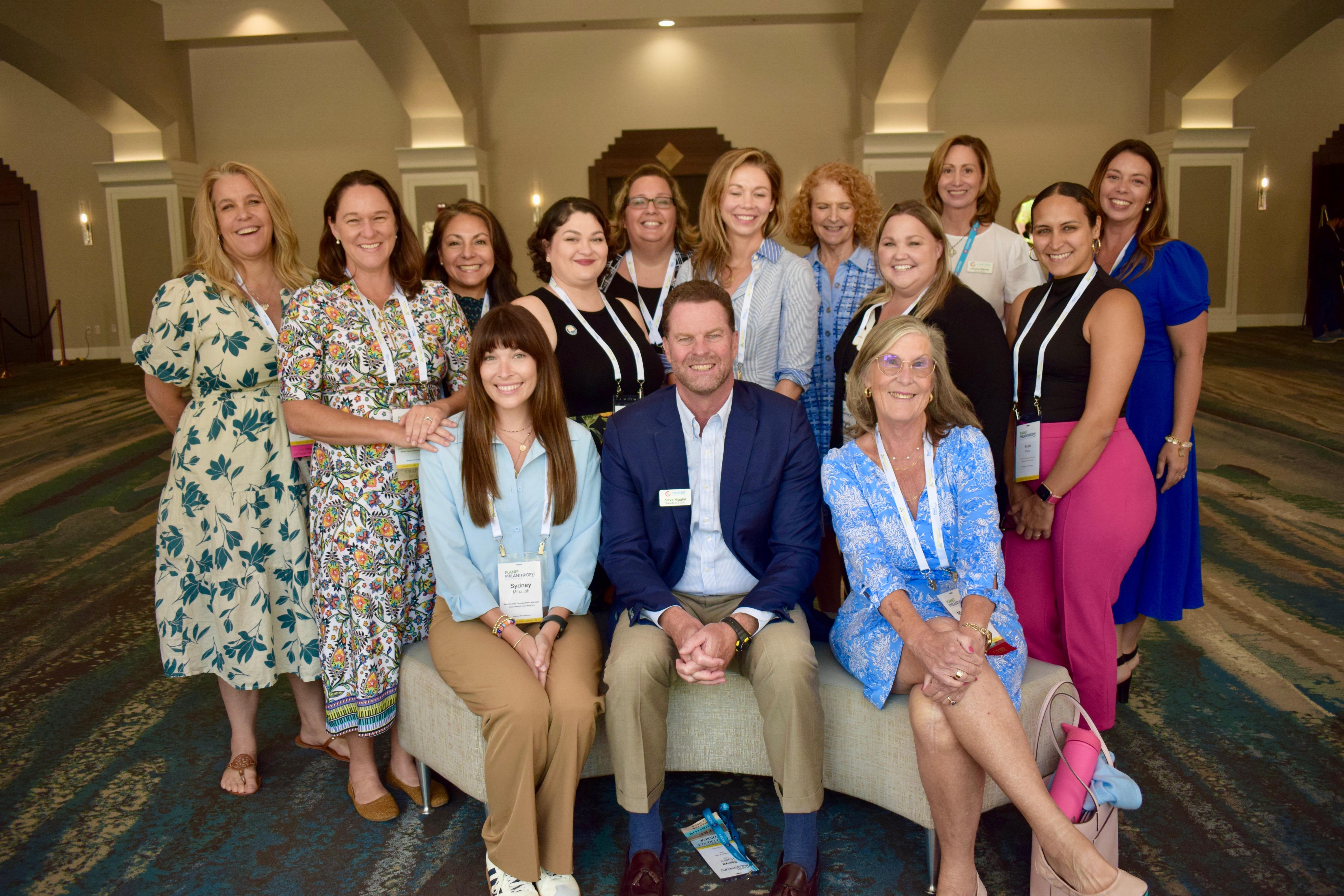 AFPIR members attended Planet Philanthropy 2025: Left to right, front row: Sydney Mihailoff, Steve Stephen Higgins, me, Second Row Stephanie Nelson, Joleen Garcia, Beata Brewster, Angela Bosman, Nyobi Perez, 3rd row: Tracey Soethe, Loreto Murray, Michele Peters, Kerry Bartlett, Lenora Ritchie, Jenni